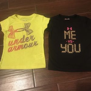 Used girls Under Armour shirts 4T